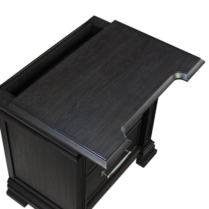 Kings Court King 4PC Bedroom Set with 2 Nightstands & Chest in Black