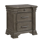 Kings Court 3-Drawer Nightstand  (Sliding Top) In Grey