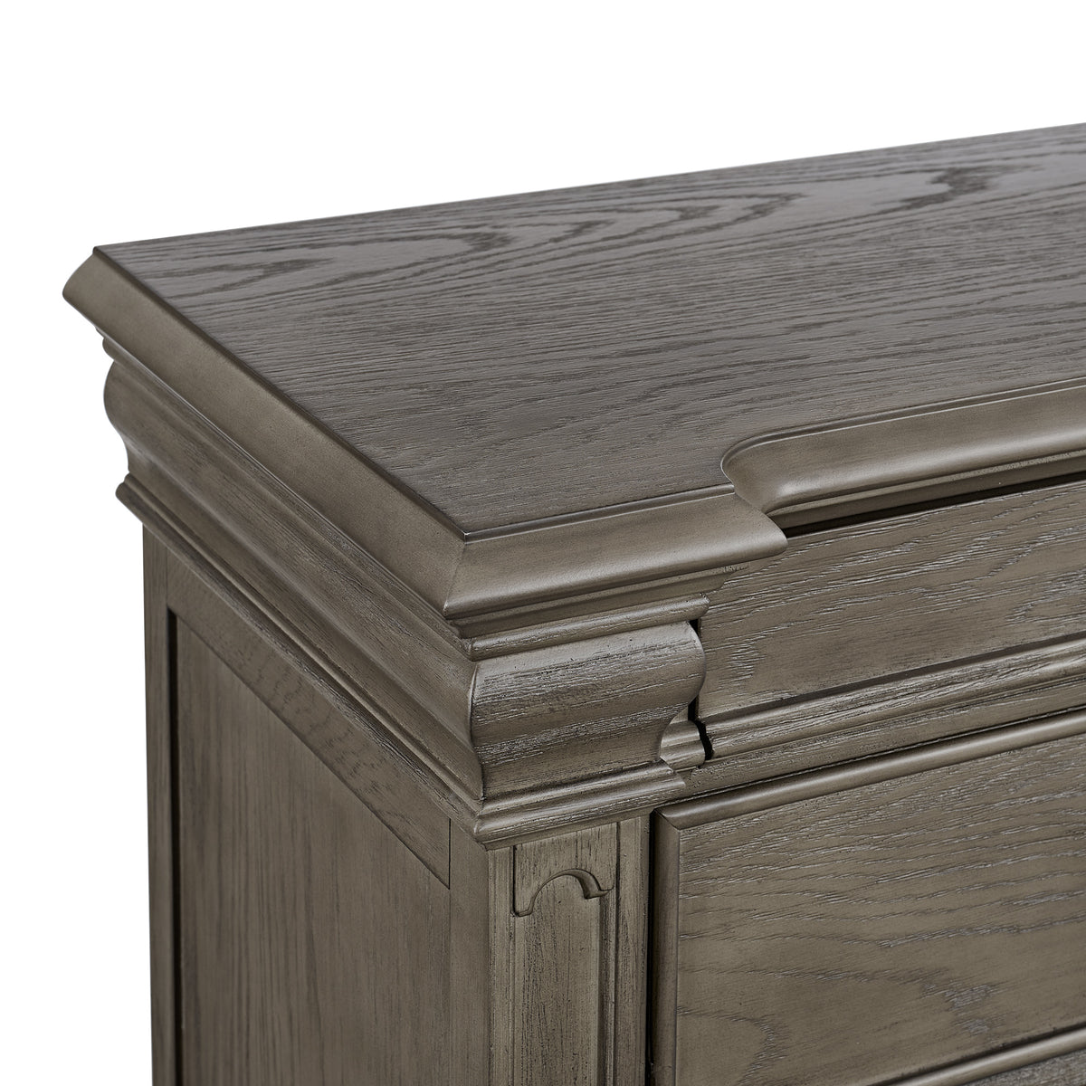 Kings Court King Storage 3PC Bedroom Set with 2 Nightstands in Grey