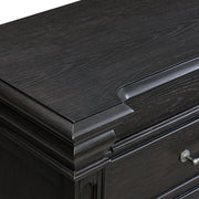 Kings Court King Storage 4PC Bedroom Set with 2 Nightstands & Chest in Black