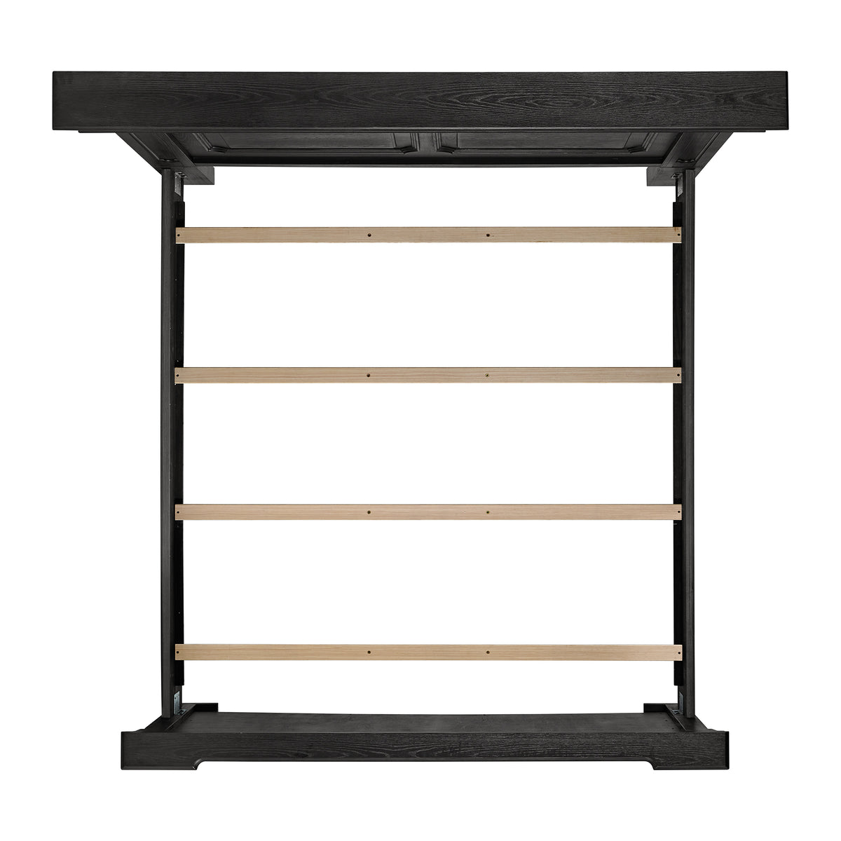 Kings Court King 4PC Bedroom Set with 2 Nightstands & Dresser in Black