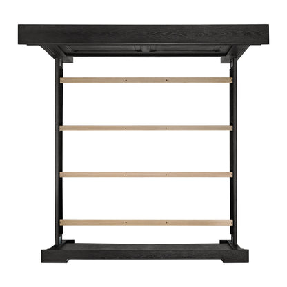 Kings Court King 4PC Bedroom Set with 2 Nightstands & Chest in Black