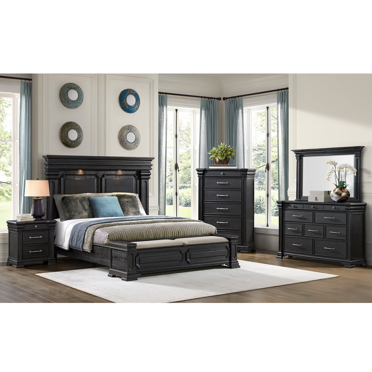 Kings Court King Storage Bed in Black