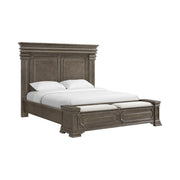 Kings Court King Storage 5Pc Bedroom Set In Grey