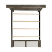 Kings Court King Storage 4PC Bedroom Set with 2 Nightstands & Chest in Grey