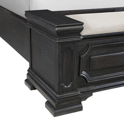 Kings Court Queen Storage Bed in Black