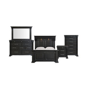 Kings Court Queen 5PC Bedroom Set in Black