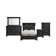 Kings Court Queen Storage 5PC Bedroom Set in Black