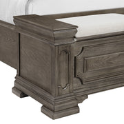Kings Court Queen Storage 4PC Bedroom Set with 2 Nightstands & Chest in Grey