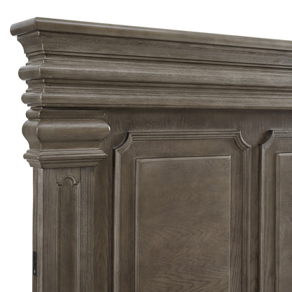 Kings Court King 3PC Bedroom Set with 2 Nightstands in Grey
