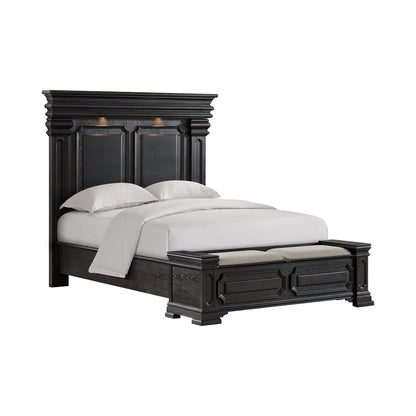 Kings Court Queen Storage 3PC Bedroom Set in Black