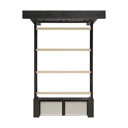 Kings Court Queen Storage 3PC Bedroom Set in Black