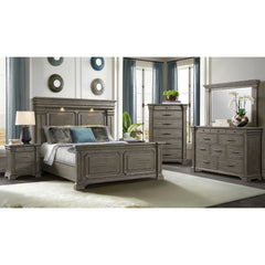 Kings Court King 3PC Bedroom Set in Grey
