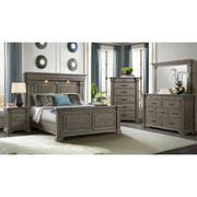 Kings Court 3-Drawer Nightstand  (Sliding Top) in Grey