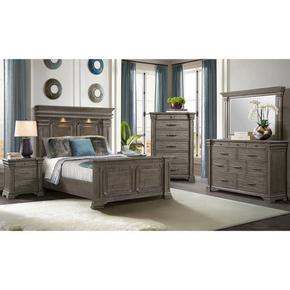 Kings Court Queen 3PC Bedroom Set in Grey