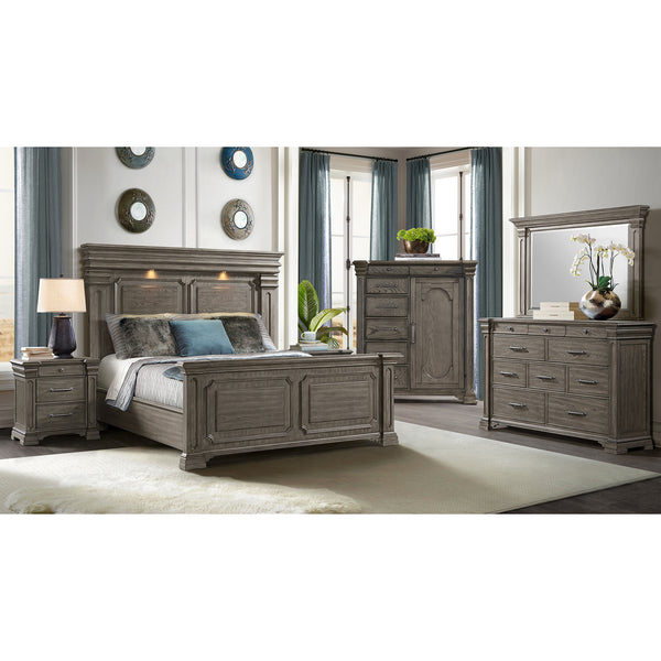Kings Court 1 Door and 7-Drawer Chest in Grey
