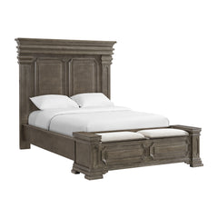 Kings Court Queen Storage 5PC Bedroom Set in Grey