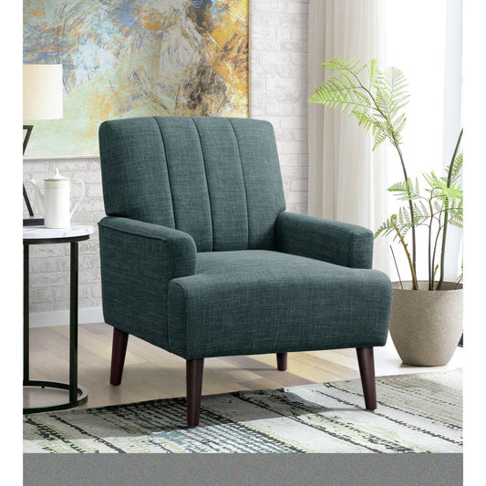 Kiwi Chair with Channel Back in Palmer Teal