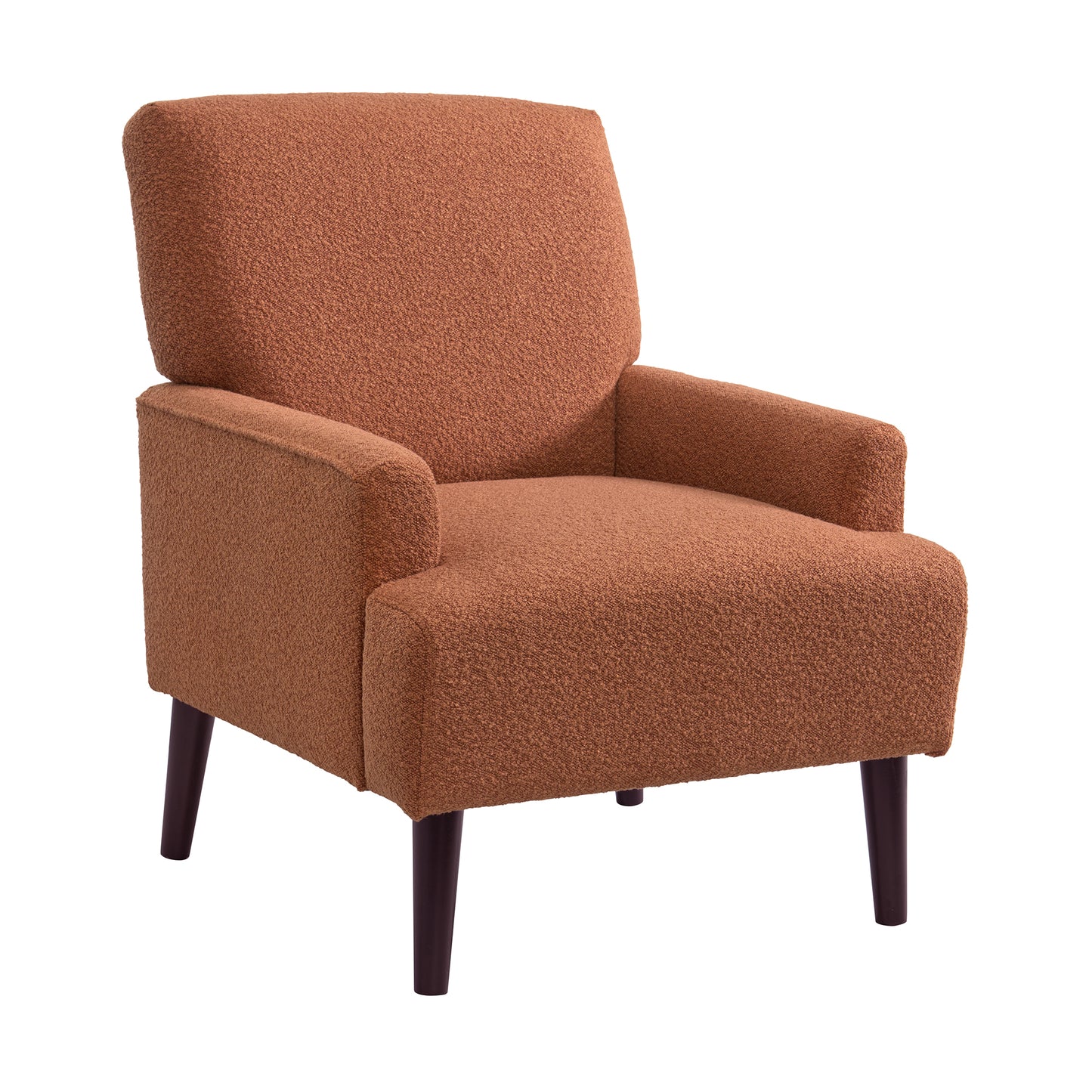 Kiwi Chair in 8077 Boucle Orange & Espresso