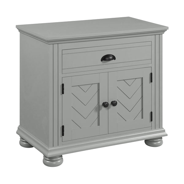 Kona 1-Drawer Nightstand in Grey