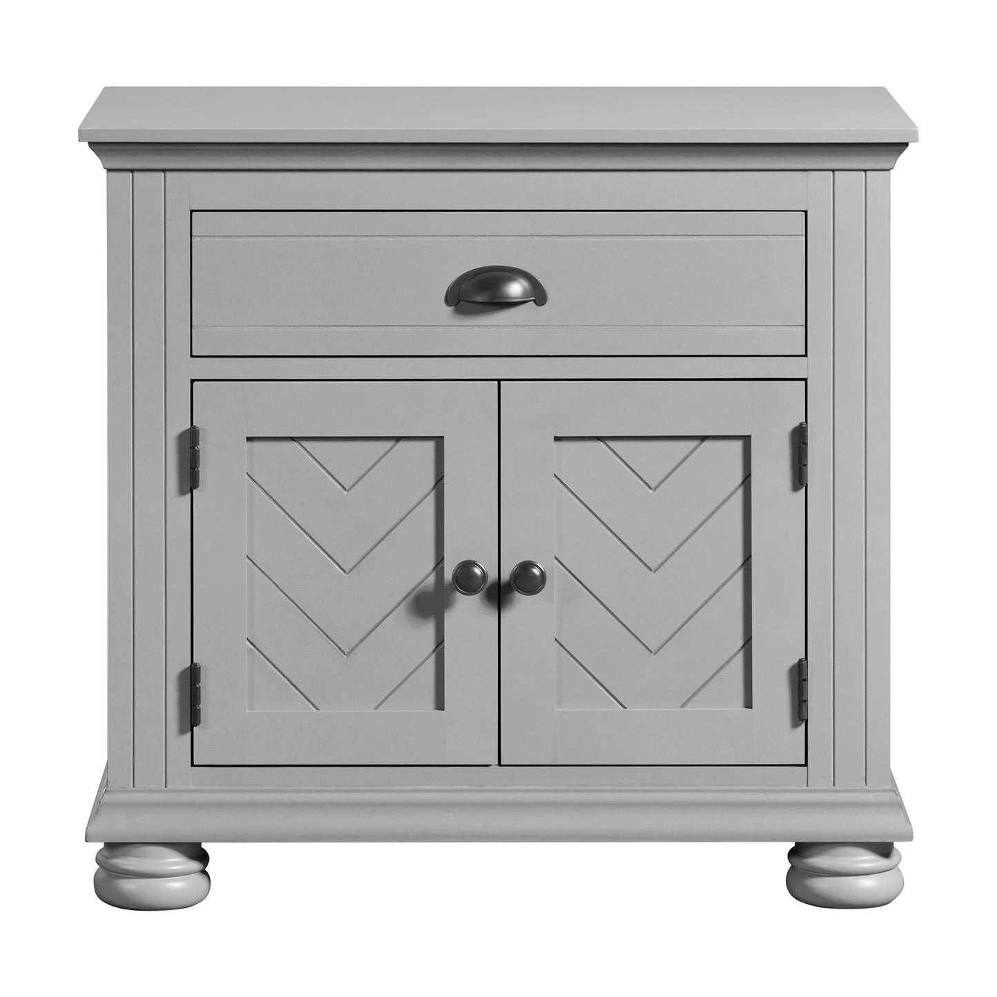 Kona 1-Drawer Nightstand in Grey