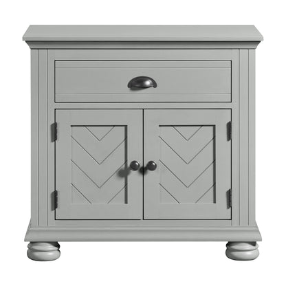 Kona 1-Drawer Nightstand in Grey