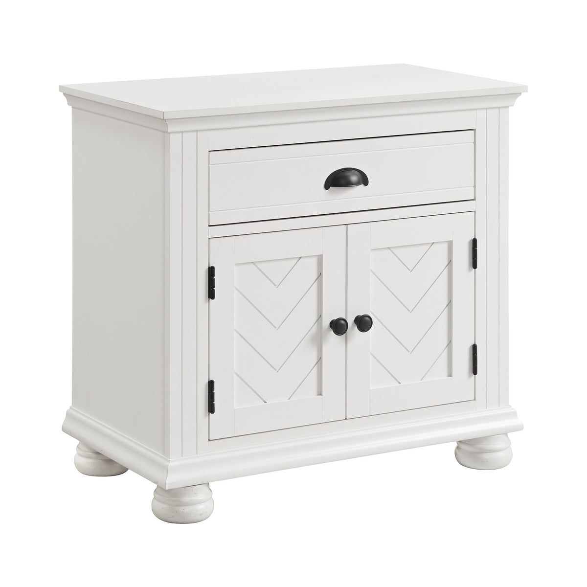 Kona Queen 5PC Bedroom Set with 2 Nightstands, Dresser & Chest in White