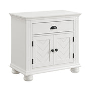 Kona 1-Drawer Nightstand in White