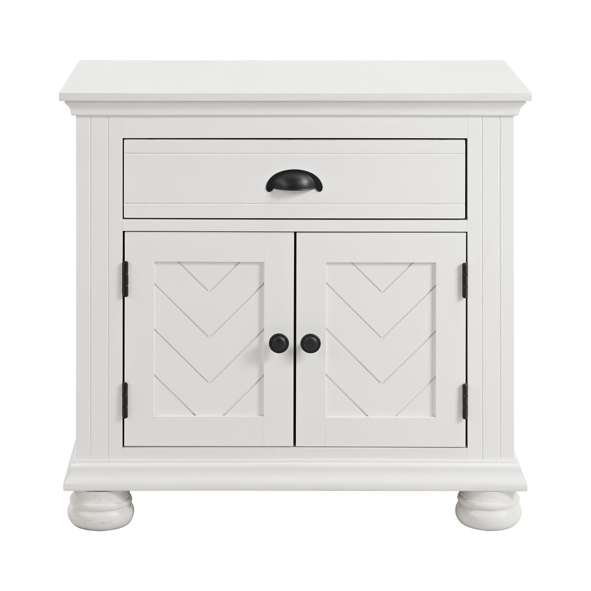 Kona 1-Drawer Nightstand in White