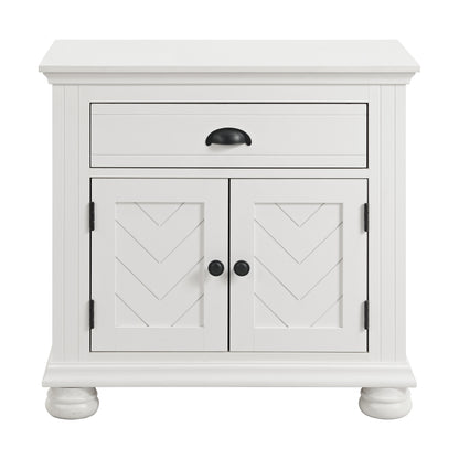 Kona 1-Drawer Nightstand in White