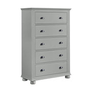Kona Queen Panel 5PC Bedroom Set in Grey