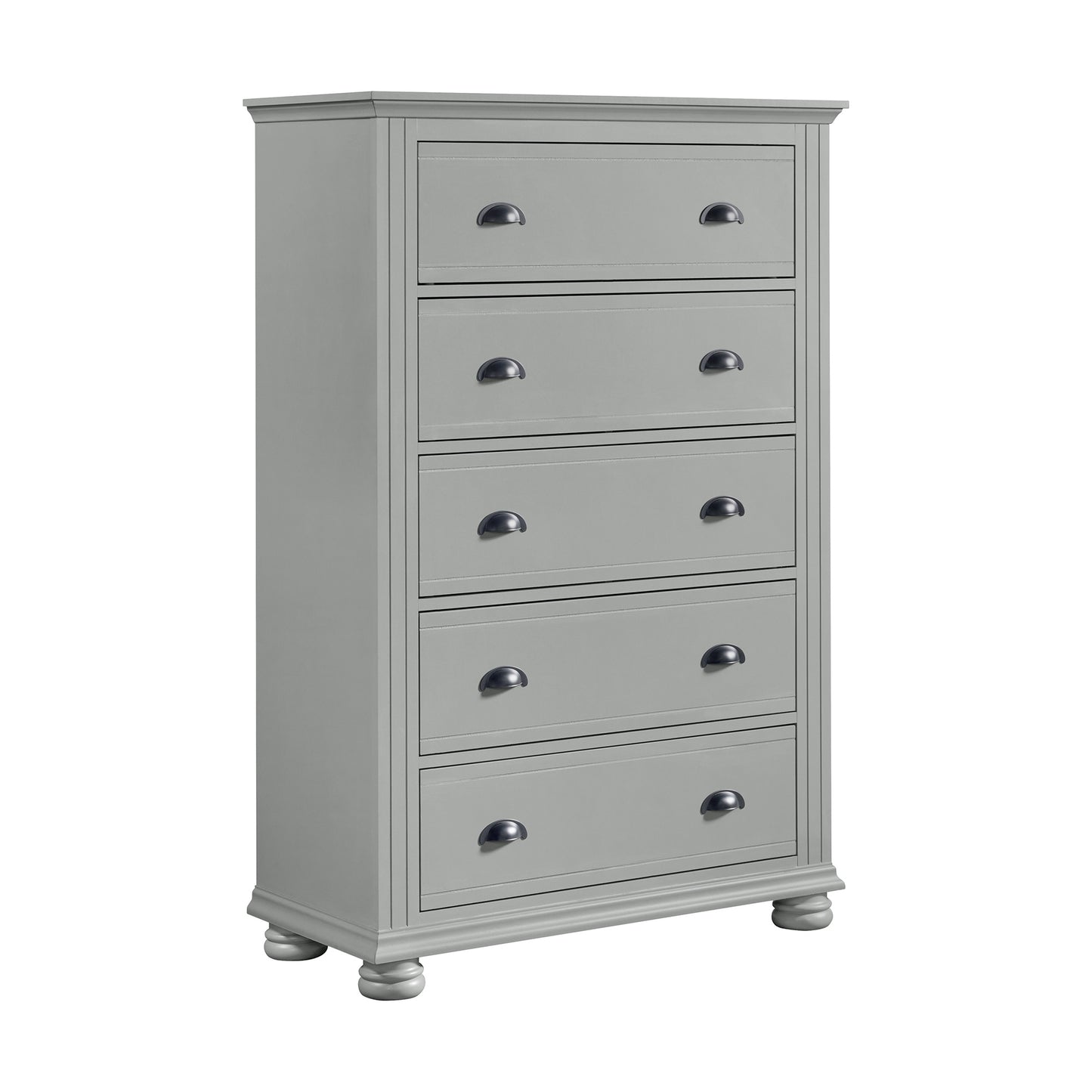 Kona 5-Drawer Chest in Grey
