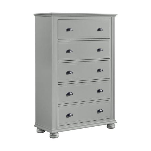 Kona 5-Drawer Chest in Grey