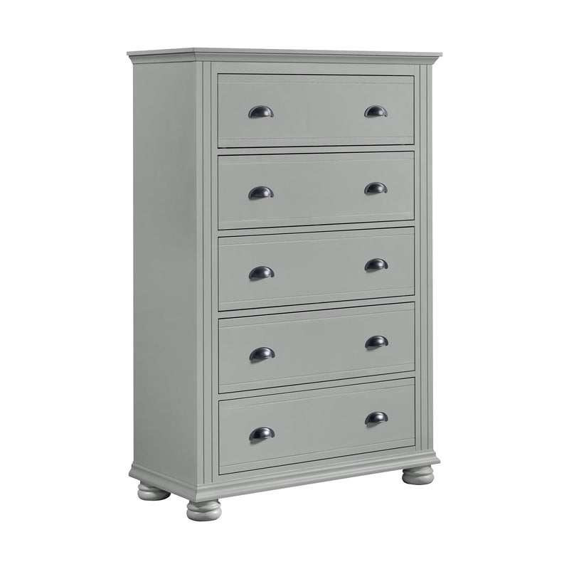 Kona 5-Drawer Chest in Grey