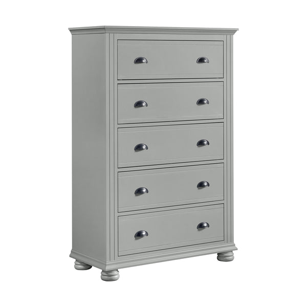 Kona 5-Drawer Chest in Grey