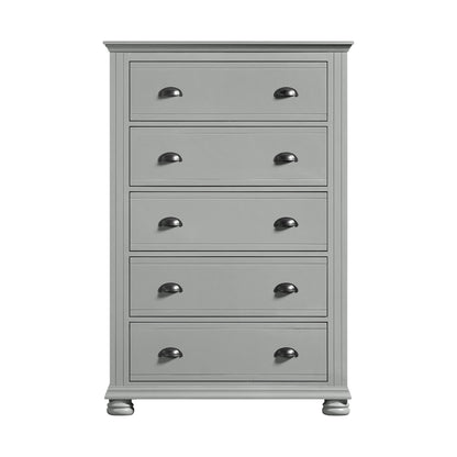 Kona 5-Drawer Chest in Grey