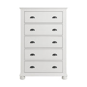 Kona 5-Drawer Chest in White