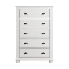 Kona 5-Drawer Chest in White