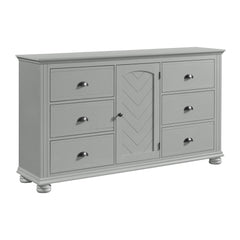 Kona 6-Drawer Dresser in Grey