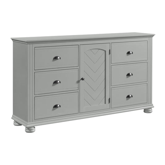 Kona 6-Drawer Dresser in Grey