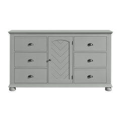 Kona 6-Drawer Dresser in Grey