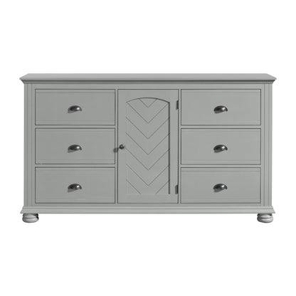 Kona 6-Drawer Dresser in Grey