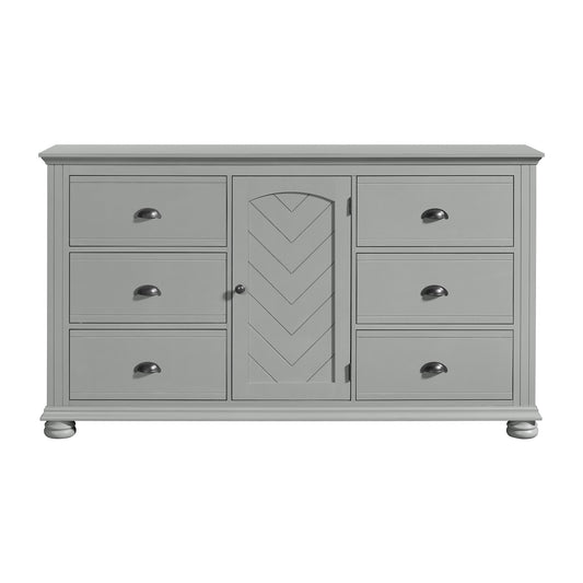 Kona 6-Drawer Dresser in Grey