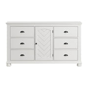 Kona 6-Drawer Dresser in White