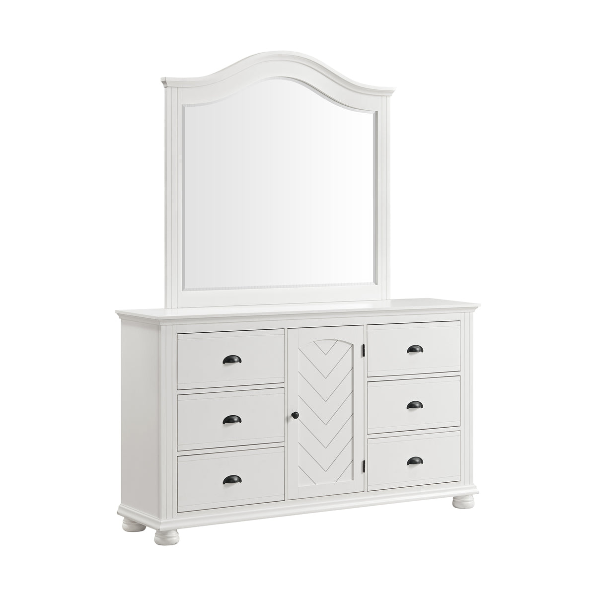 Kona Dresser And Mirror Set In White