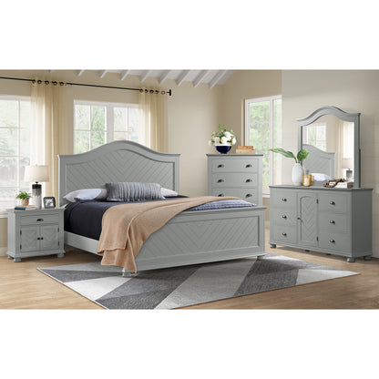 Kona 5-Drawer Chest in Grey