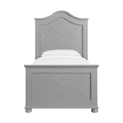 Kona Twin Panel Bed in Grey