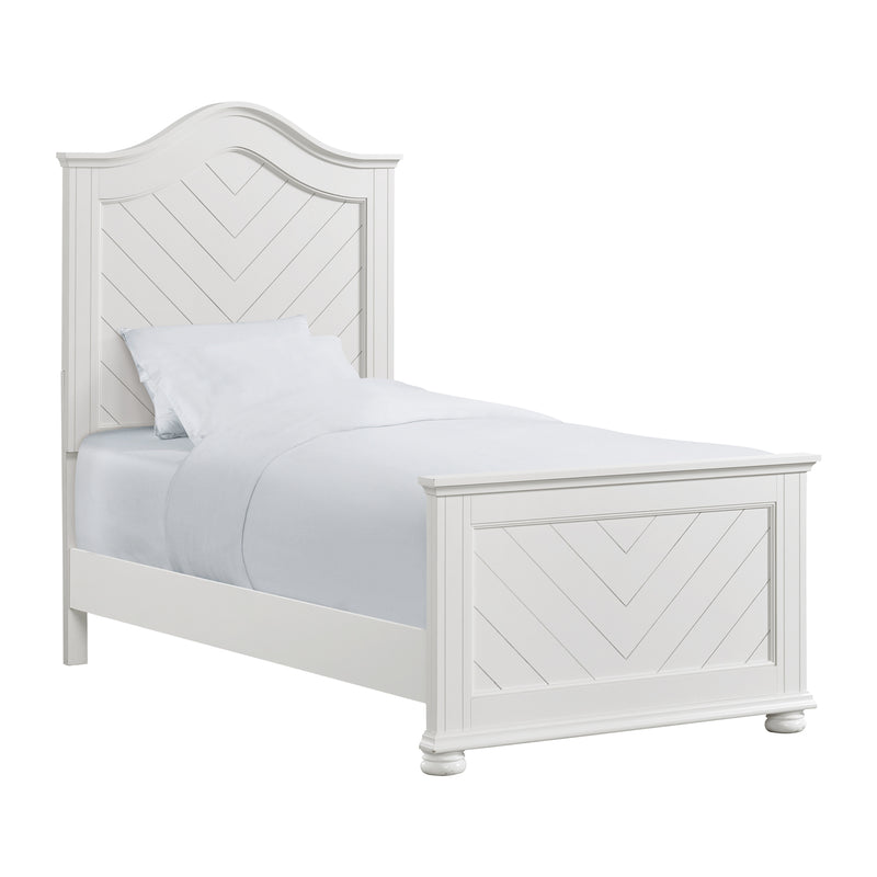 Kona Twin Panel Bed In White