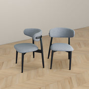 Silla de comedor Korbin de tela gris (juego de 2)