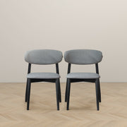 Silla de comedor Korbin de tela gris (juego de 2)